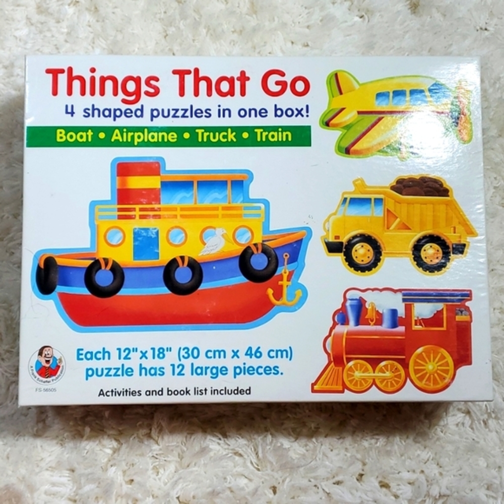 Floor Puzzles Shaped As Things That Go.